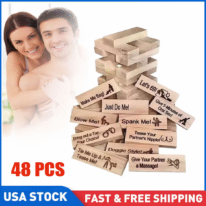 Super Naughty Block Tower Game Couple Activities & Date Night Ideas 48X Blocks-