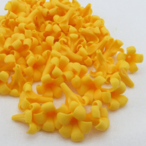 Orange-Yellow Puakenikeni Clay Flowers, Yellow Orange, Clay Flowers for Jewelry