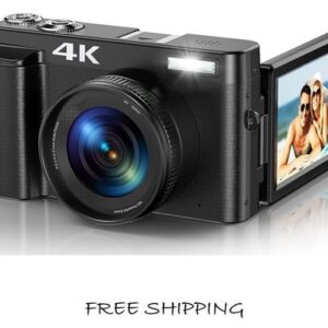 Digital Camera 48MP 60FPS Video HDMI Photo 16x Zoom w/32G SD Vlogging Youtube 4K