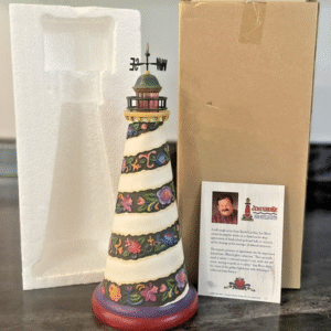 Jim Shore Lighthouse LIGHT OF FAITH Enesco Flowers Shorelights 114440 VTG 2003