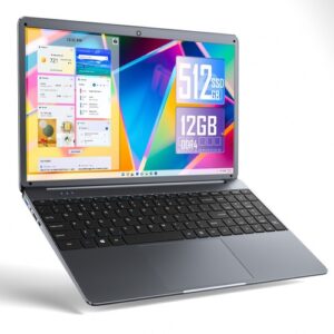 SGIN 15.6 Inch Laptop 12GB RAM 512GB SSD Computer with 5G WiFi Up to 2.9GHz