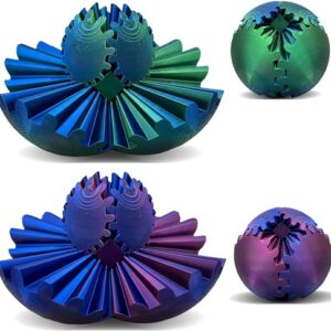 Gear Ball 3D Printed Spin Ball Cube Fidget Toy Gear Sphere Desk Toy Adults Kids