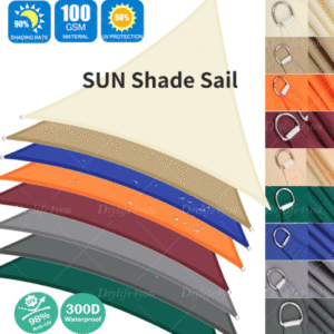 Outdoors Sun Shade Sail Garden Patio Awning Canopy Waterproof UV Triangle Cover