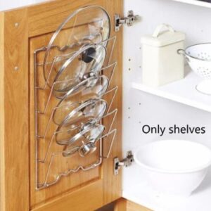 PAN LID HOLDER Storage Rack Wall Mount Pot Cover Organizer Kitchen Accessories