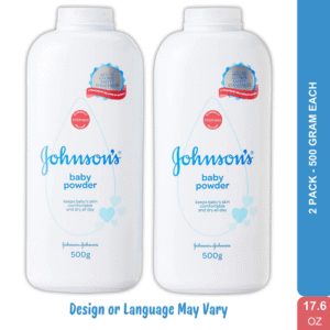 Johnson's Baby Powder Original TALC International Version 17.6 oz / 500G X 2