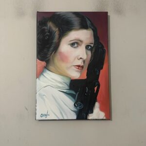 Princess Leia Star Wars 12" x 18" Pop Art Painting Chris Cargill