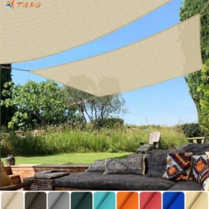 Permeable Shade Sail Patio Awning Outdoor Garden Patio Sun Canopy Shelter Cover