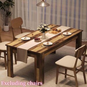 63" Dining Table for 4-6 Dining Room Table Dinner Table Farmhouse Dinette Table