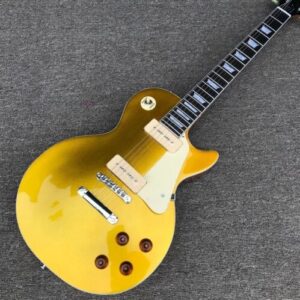 In Stock Rosewood Fingerboard 6-String Metallic Gold Standard Electric Guitar