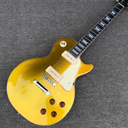 In Stock Rosewood Fingerboard 6-String Metallic Gold Standard Electric Guitar