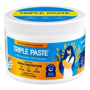 Triple Paste Diaper Rash Cream Hypoallergenic Medicated Ointment for Babies 8 oz
