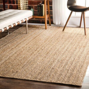 Jute Natural Rug Modern Solid Braided Style Rust Look Area Rug Runner Carpet