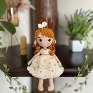 Handmade Finished Product, 25 cm tall, Crochet Doll, Gift for daughter/friend