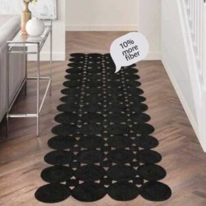 Heavy Natural Scalloped Jute Runner Rug Black Hallway Stair Runner Outdoor Decor