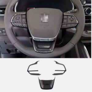 Carbon fiber Steering Wheel Trim 3pcs For Toyota Highlander 2020-2024