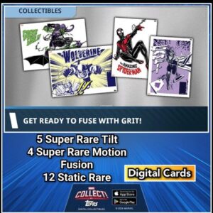 Topps Marvel Collect Grit 25 Week 1 Super Rare Tilt+Motion+Rare Static 21 Cards