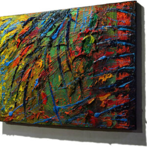 Landscape OIL█PAINTING OUTSIDER EXPRESSIONIST ART█SIGNED ABSTRACT ORIGINAL SCARY