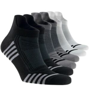 Mens Bamboo Ankle Socks with Heel Tab Low Cut Thin Athletic Performance 6 pairs