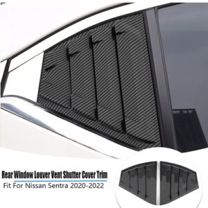 For Nissan Sentra 2020-2024 Carbon Black Vent Window Scoop Louver Cover Trim